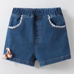 Kookie Kids Denim Washed Shorts - Blue-image-51