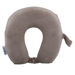 Travel Addition Travel Memory Foam Neck Pillow Multipurpose, Comfortable Travel Pillow Great for Long Road Trips and Flights (Light Grey)-2