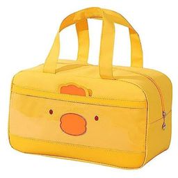 House of Quirk Cartoon Insulated Lunch Bags Small for Women Work Student Kids to SchoolThermal Cooler Tote Bag Picnic Organizer Storage Lunch Box - Yellow DuckRectangle-image-84