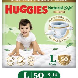 Huggies Natural Soft Premium Baby Diaper Pants Large - 50 Pieces-image-57