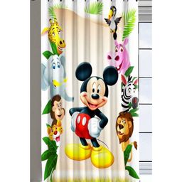 FILYMORE Curtains for Kids Room/Play School Cartoon Multi and White Colors Cartoon Design Parde 4x7 Feet Long Set of 1, Door Curtain-image-29