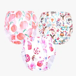 Chinmay Kids Baby Panty Boys and Girls Reusable Washable Printed Panty Pack of 3-picture-0