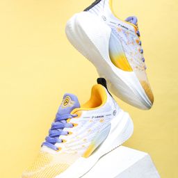 ABROS Mesh Detailed & Colour Blocked Shoes - Mustard-picture-12