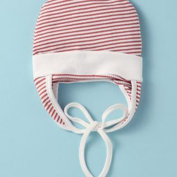 Ben Benny 100% Cotton Knit Striped Cap With Knot Red - Diameter 11 cm-image-44