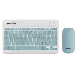 zebion G2800 Wireless Keyboard & Mouse Combo- White Blue-picture-1