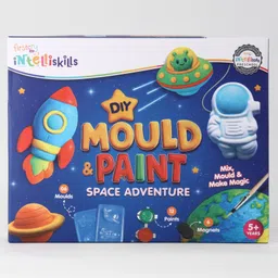 Intelliskills DIY Mould & Paint Craft Kit-Space Adventure | 6 Moulds, 12 Multicoloured Paints, 6 Magnets & More | Screen-Free Fun | Fridge Magnets | BIS Certified | Educator Recommended | For Gifting-picture-21