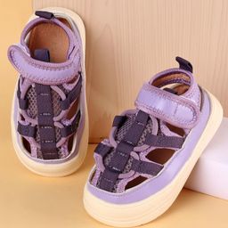 Babyoye Velcro Closure Sandals - Purple-image-50