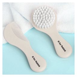 R For Rabbit Stylo Tiny Twirls Baby Hair Brush & Comb Set Travel Friendly - Beige-picture-15