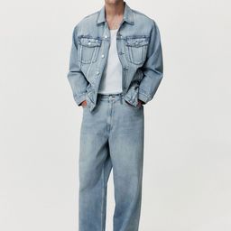 H&M Men Mid Rise Baggy Fit Jeans-image-45