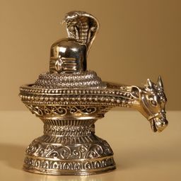 Exotic India Gold-Toned Shivalinga Religious Figurine Showpiece-image-28