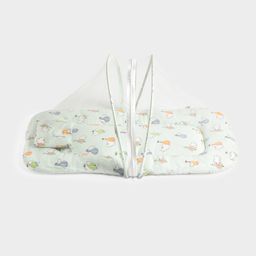 Mi Arcus Peanuts Snoopy Printed Net Mattress & Head Pillow Set Green image 5