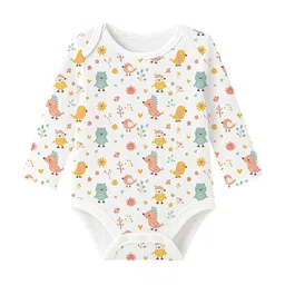 Moms Home Infants Printed Pure Organic Cotton Full Sleeves Bodysuit-image-96