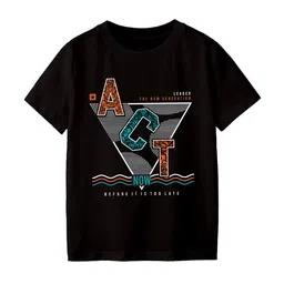 CODEZ Boys 2 Printed Extended Sleeves Applique T-shirt image 3