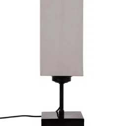 Devansh Grey & Black Solid Contemporary Column Table Lamp image 5