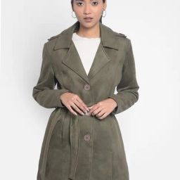 Crimsoune Club Olive Regular Fit Overcoat With Belt-picture-28