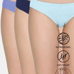 Zivame Blue Regular Fit Panties - Pack of 3-image-100