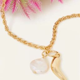 Real Gold Plated Long Rope Charm Necklace-image-23