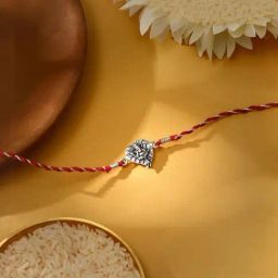 Giva 925 Silver Oxidised Silver Ganpati Blessings Rakhi-image-78