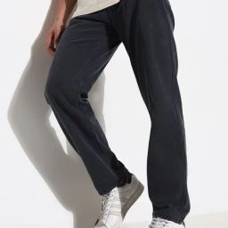 SHOWOFF Grey Straight Fit Solid Jeans-image-71