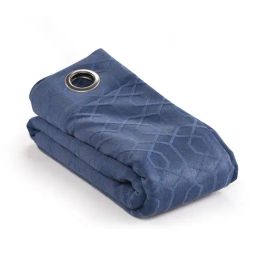 Saral Home Blue Cotton Geometric Curtain-23