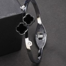 DressBerry Women Artificial Stones Silver-Plated Cuff Bracelet-image-51