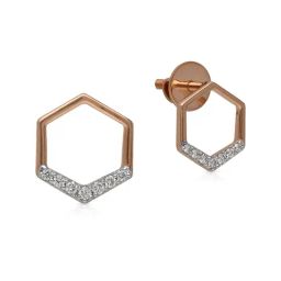 Malabar Gold and Diamonds 18k Rose Gold Stud Earrings-image-94