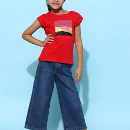 Tales & Stories Kids Red Embroidered T-Shirt-image-51