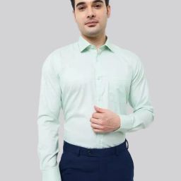 Park Avenue Green Slim Fit Self Pattern Shirt-image-95