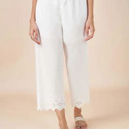 Rangmanch by Pantaloons White Cotton Embroidery Pant-image-27