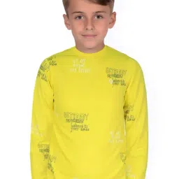 Allen Solly Junior Yellow Printed Full Sleeves Sweatshirt-picture-5