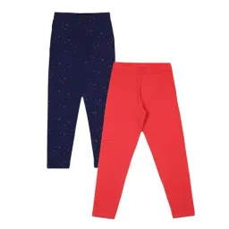 Plum Tree Kids Navy & Red Printed Leggings (Pack Of 2)-image-48