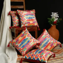 HOSTA HOMES Multicolor Velvet Ultra Soft Cushion Covers - Set of 2-image-70