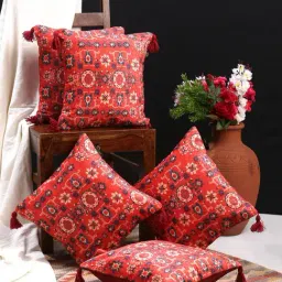 HOSTA HOMES Multicolor Velvet Ultra Soft Cushion Covers - Set of 2-image-74