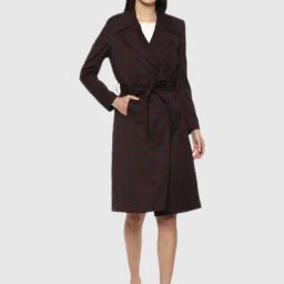 Van Heusen Brown Checks Jacket-image-40