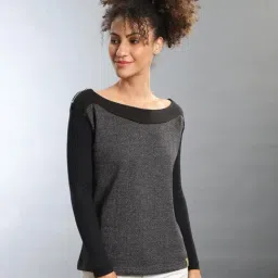 Campus Sutra Grey Regular Fit Sweatshirt-image-26