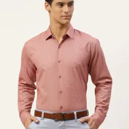 Sojanya Coral Cotton Linen Regular Fit Self Pattern Shirt-image-44