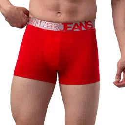 UnderJeans by Spykar Red Regular Fit Trunks-image-12