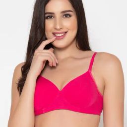Clovia Pink Non Wired Padded T-Shirt Bra-image-50