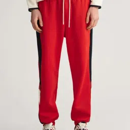GANT Red Regular Fit Joggers-image-59