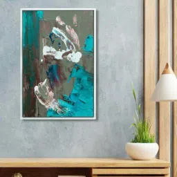 999Store Green Canvas Wall Painting Panel With Fibre Frame-35