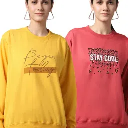 Vimal Jonney Yellow & Pink Printed Fleece Pullover - Pack of 2-picture-20