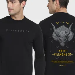 Bewakoof Black Regular Fit Printed Sweatshirts-picture-26