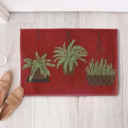 Saral Home Pots Red & Green Polypropylene Antiskid & Washable Bath Mat-image-97
