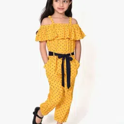 Lilpicks Kids Yellow Printed Jumpsuit-image-66