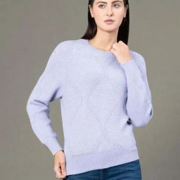 Red Tape Lilac Regular Fit Sweater-28