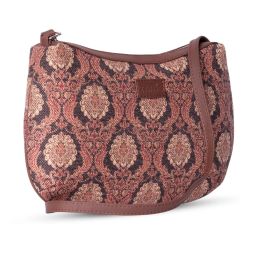 ZOUK Jodhpur Damask Structured Brown Printed Shoulder Bag image 2
