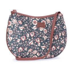 ZOUK Chittoor Blue Kalamkari Structured Blue Printed Shoulder Bag image 2