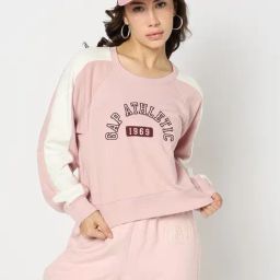 GAP Light Pink Regular Fit Graphic Sweatshirt-image-36