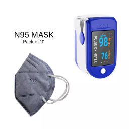 I KALL Pulse Oximeter and N95 Mask Combo (Pack Of 50 N95 Mask) Assorted image 1