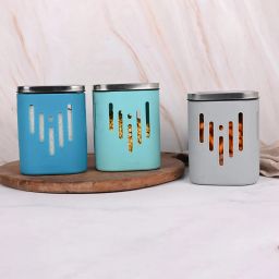 Glasafe 'O' Grip Multicolor Borosilicate Containers - Set of 3 (900ml) image 1